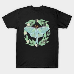 Luna Moth with Moon Phases T-Shirt